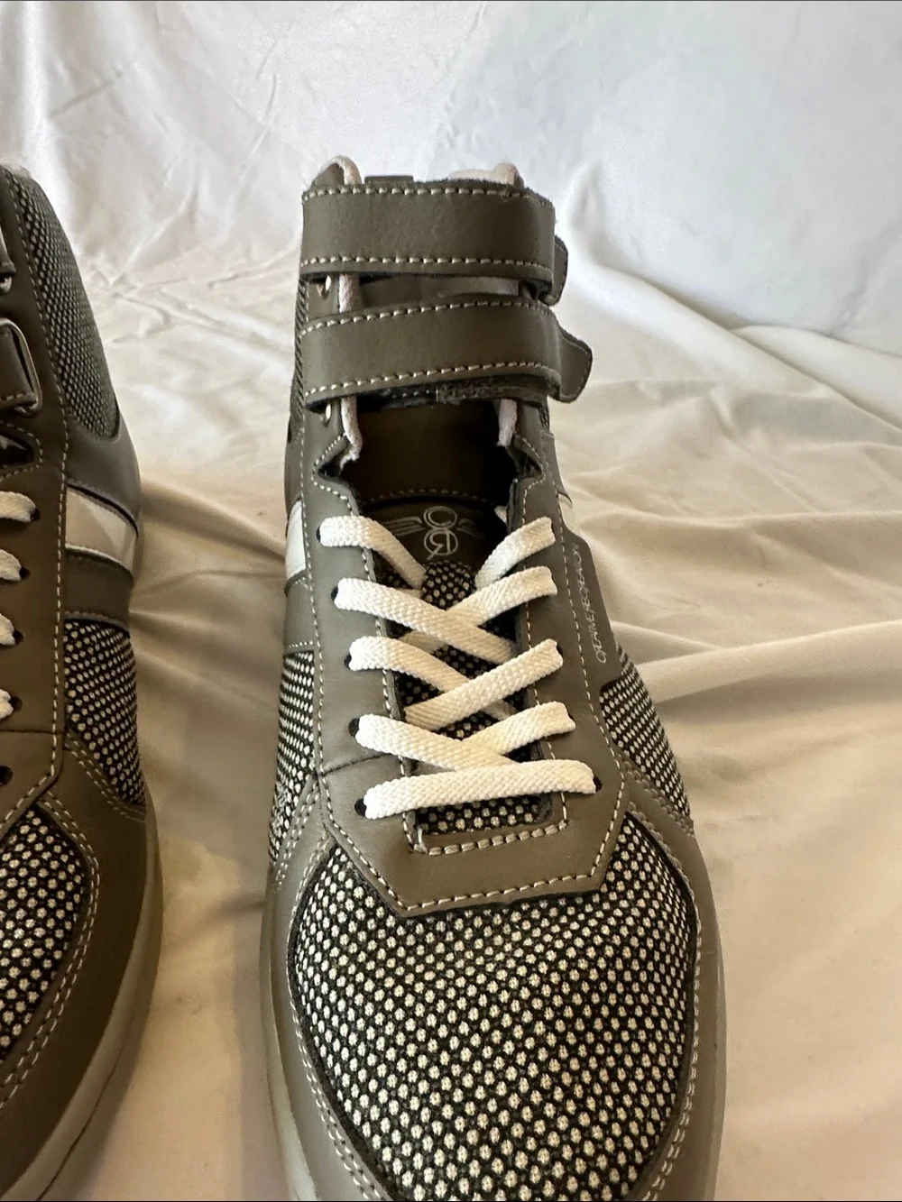Creative Recreation Men's Grey and White High-Top Sneakers